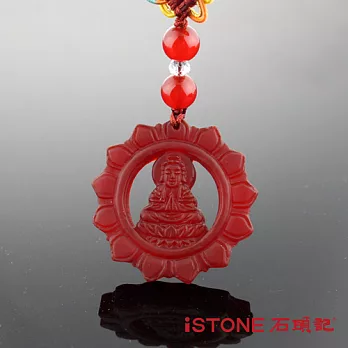 石頭記 大日如來(合掌蓮座觀音)紅玉髓吊飾