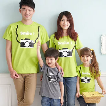 愛奢侈親子裝~smile笑一個系列上衣親子裝情侶裝(媽媽)S果綠