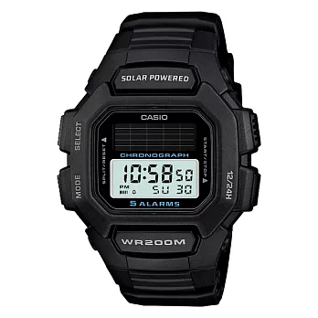 CASIO 戰神風華再臨運動流行計時腕錶-黑-HDD-S100-1A