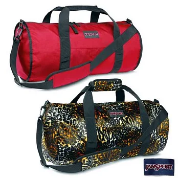 JanSport 雙面校園背包(INNER BEST DUFFLE)-紅色/虎斑紋