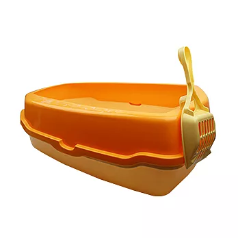 印花高腳型貓便盆(香吉士橘)香吉士橘