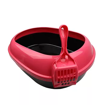 ◆ Woofy House ◆ 加高邊設計 ▂ ▃ ▄ 橢圓形貓便盆!!!! 夢幻桃紅