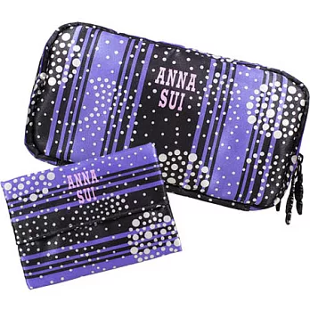 ANNA SUI 安娜蘇 炫紫華麗化妝包+面紙包組