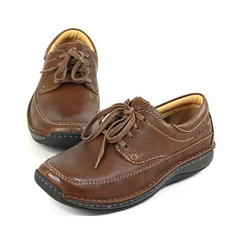 CLARKS_克拉克 (男款) 沙發軟墊綁帶式氣墊鞋9咖啡色
