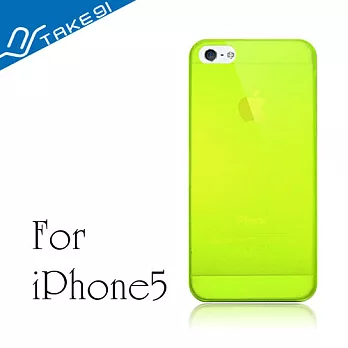 Take91 Slim5 iPhone5 超薄彩漾保護殼(螢光黃)