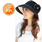 日本COGIT  3D拱型降溫氣質小顏美人帽 (抗UV99%)優雅黑