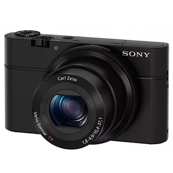 SONY DSC-RX100 超大感光片幅數位相機(中文平輸)-加送SD16G+相機清潔組+硬式保護貼黑色