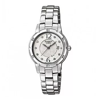 CASIO 卡西歐Sheen系列 溫柔特質珍珠花紋計時女錶SHE-4021D-7A(平輸)銀色面