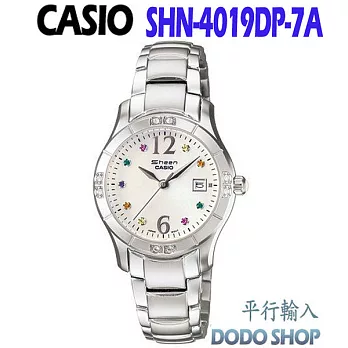 CASIO 卡西歐 珍珠貝粉彩指針秀麗腕錶SHN-4019DP-7A(平輸)白色面