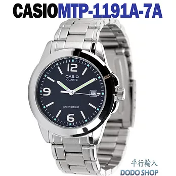 CASIO 卡西歐 三眼簡潔指針石英男錶MTP-1191A-7A(平輸)黑色面