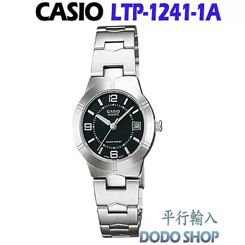 CASIO 卡西歐-都會簡約石英女錶LTP-1241-1A(平輸)黑色面