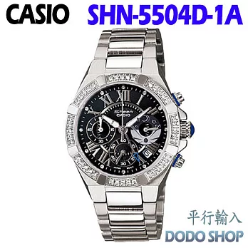 CASIO 卡西歐 日月星辰女性時尚腕錶 SHN-5504D-1A(平輸)黑色面