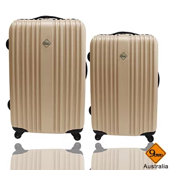 Gate9五線譜系列ABS霧面旅行箱/行李箱兩件組28+24香檳金