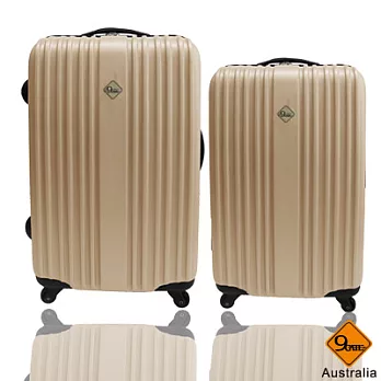 Gate9五線譜系列ABS霧面旅行箱/行李箱兩件組24+20香檳金