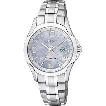 CITIZEN 星辰Eco-Drive 光動能 藍寶石石英時尚女錶EW1780-51A(平輸)白色面