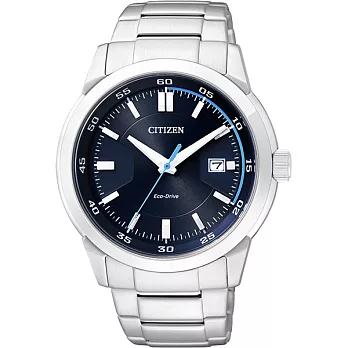 CITIZEN Eco-Drive 無限寬廣的香榭大道時尚優質腕錶-藍-BM7140-54L