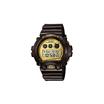 G-SHOCK 黑金色系挑動人心超限量運動液晶時尚腕錶-DW-6900BR-5