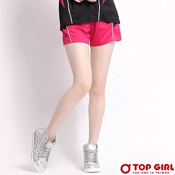 【TOP GIRL】花瓣精靈吸排運動褲-女(深桃紅) -褲S深桃紅-S