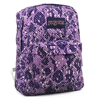 JanSport 校園背包(SUPER BREAK)-紫色蛇紋