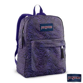 JanSport 校園背包(SUPER BREAK)-紫斑馬紋
