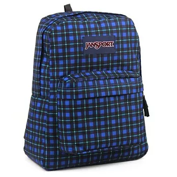 JanSport校園背包(SUPER BREAK)-細格藍