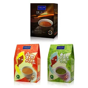 珈的工房 典藏二合一咖啡+抹茶歐蕾+皇家奶茶 (2盒+2盒+2盒)