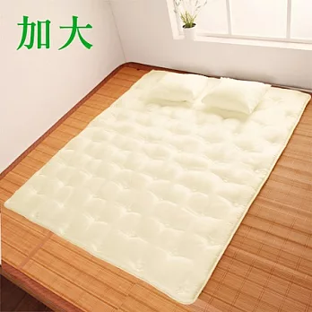 【HomeBeauty】超級Q彈棉透氣防潑水收納床墊-加大含枕頭2入星黃