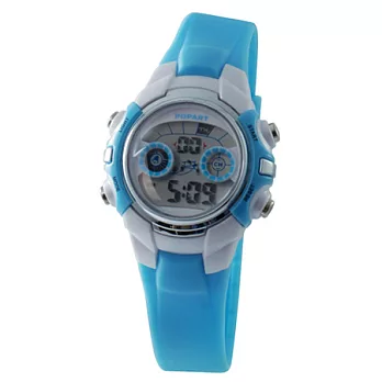 POPART多功能冷光電子運動錶pop-448(水藍色)