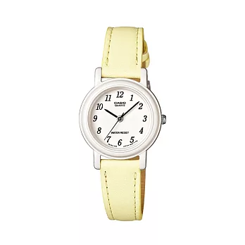 CASIO 優雅風情的簡約生活指針式時尚腕錶-黃-LQ-139L-9B