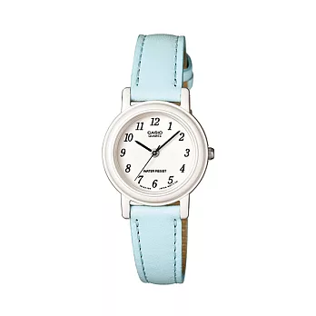 CASIO 優雅風情的簡約生活指針式時尚腕錶-粉藍-LQ-139L-2B