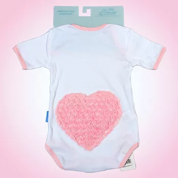 Cutie Bella包臀衣,粉邊Heart on Back-Pinky(12~18m)