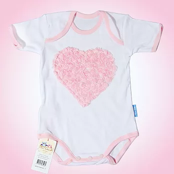 Cutie Bella包臀衣,粉邊Heart-Pinky(6~12m)