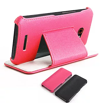 HTC J Butterfly X920D/X920e 蝴蝶機 水貂紋側掀式筆記本皮套黑色