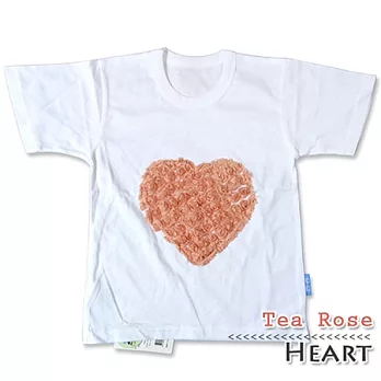 Cutie Bella短袖上衣/T恤-白T Heart Tea Rose