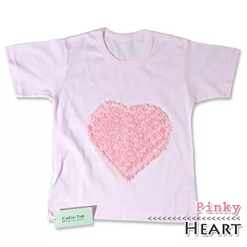 Cutie Bella短袖上衣/T恤-粉T Heart Pinky