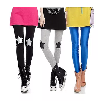 愛奢侈親子裝~時尚家族黑灰星星百搭長褲親子裝(女士)27灰