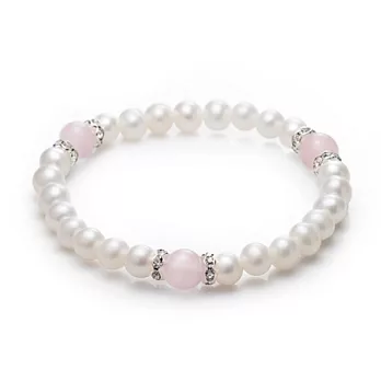 《大東山珠寶 》愛情物語氣質珍珠手鍊-粉晶(單)