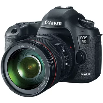 CANON 5D Mark III 附24-105mm 單鏡組(中文平輸) - 加送SD32G+專用鋰電池+防潑水相機包+外出型腳架+多功能讀卡機+相機清潔組+硬式保護貼黑色