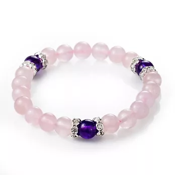 《大東山珠寶 》愛情物語桃花粉晶手鍊-紫晶(大)