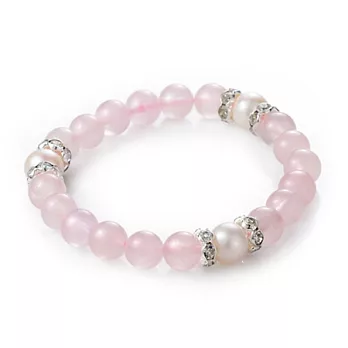 《大東山珠寶 》愛情物語桃花粉晶手鍊-珍珠(單)