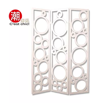 【潮傢俬】Round & Round三片式屏風-白色白色