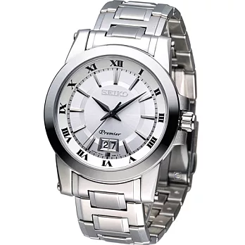 精工錶 SEIKO Premier 大視窗日曆 紳士腕錶 6N76-00B0S SUR013J1