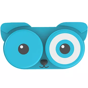 《KIKKERLAND》小狗隱形眼鏡盒(藍)