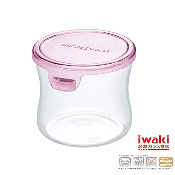 【iwaki】玻璃微波罐 240ml(粉)