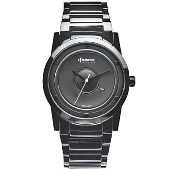 LICORNE 龍吟虎嘯經典時尚男性優質腕錶-黑-LI027MBBI