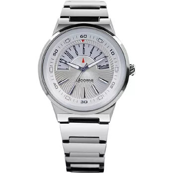 LICORNE 風暴再現塵寰時尚個性優質腕錶 (銀)-LI001MWWI