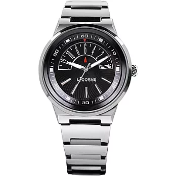 LICORNE 生活品味暢所欲言指針個性腕錶-黑面-LI001MWBI