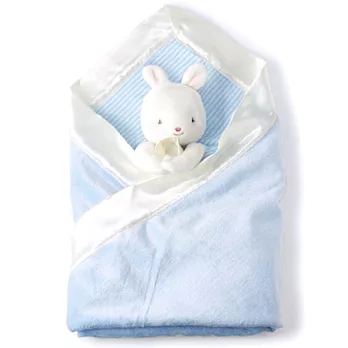 美國Bunnies By The Bay海灣兔,抱毯藍兔,Glad Greams Blanket-Blue