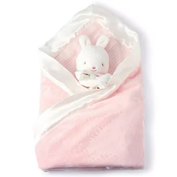 美國Bunnies By The Bay海灣兔,抱毯粉兔,Glad Greams Blanket-Pink