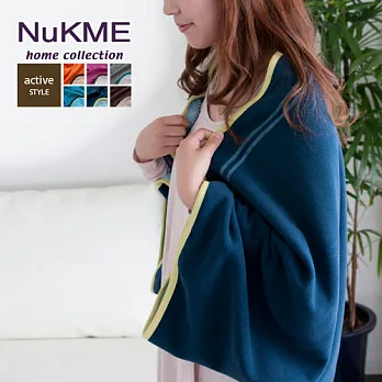 棉花田【NuKME】時尚創意多功能隨意毯- 海藍色海藍色